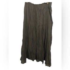 Chic Olive Green Maxi Skirt